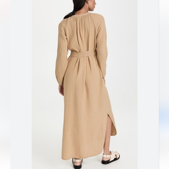Xirena Irys Maxi Dress Chelsea Cotton Gauze Tan S - Picture 3 of 16